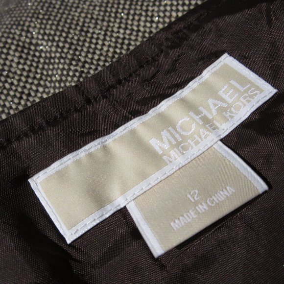 Michael Kors Mini Tweed Chocolate Combo Skirt - Picture 8 of 9